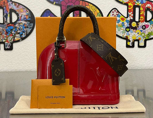 Louis Vuitton Alma BB Vernis Miroir Rot