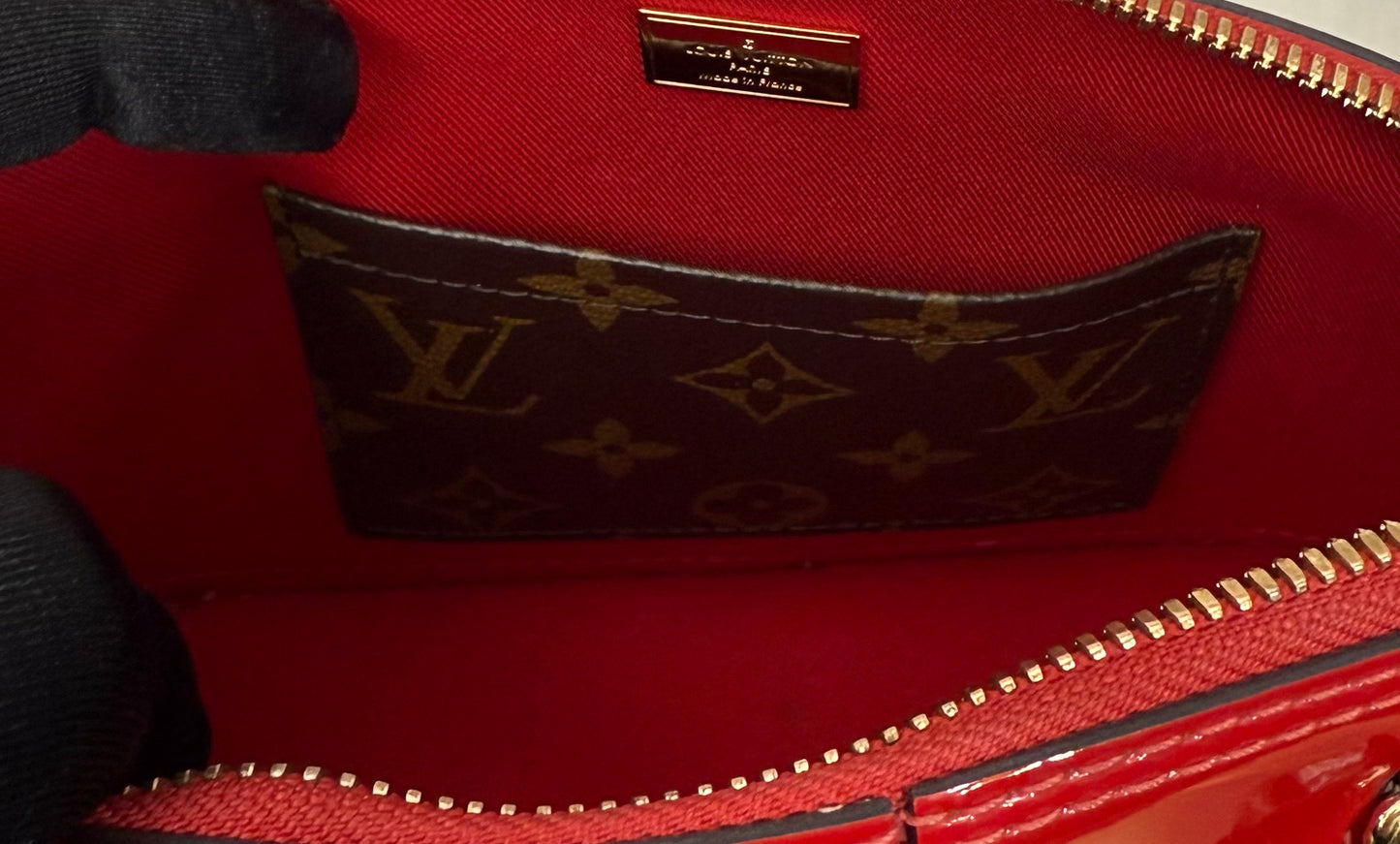 Louis Vuitton Alma BB Vernis Miroir Rot