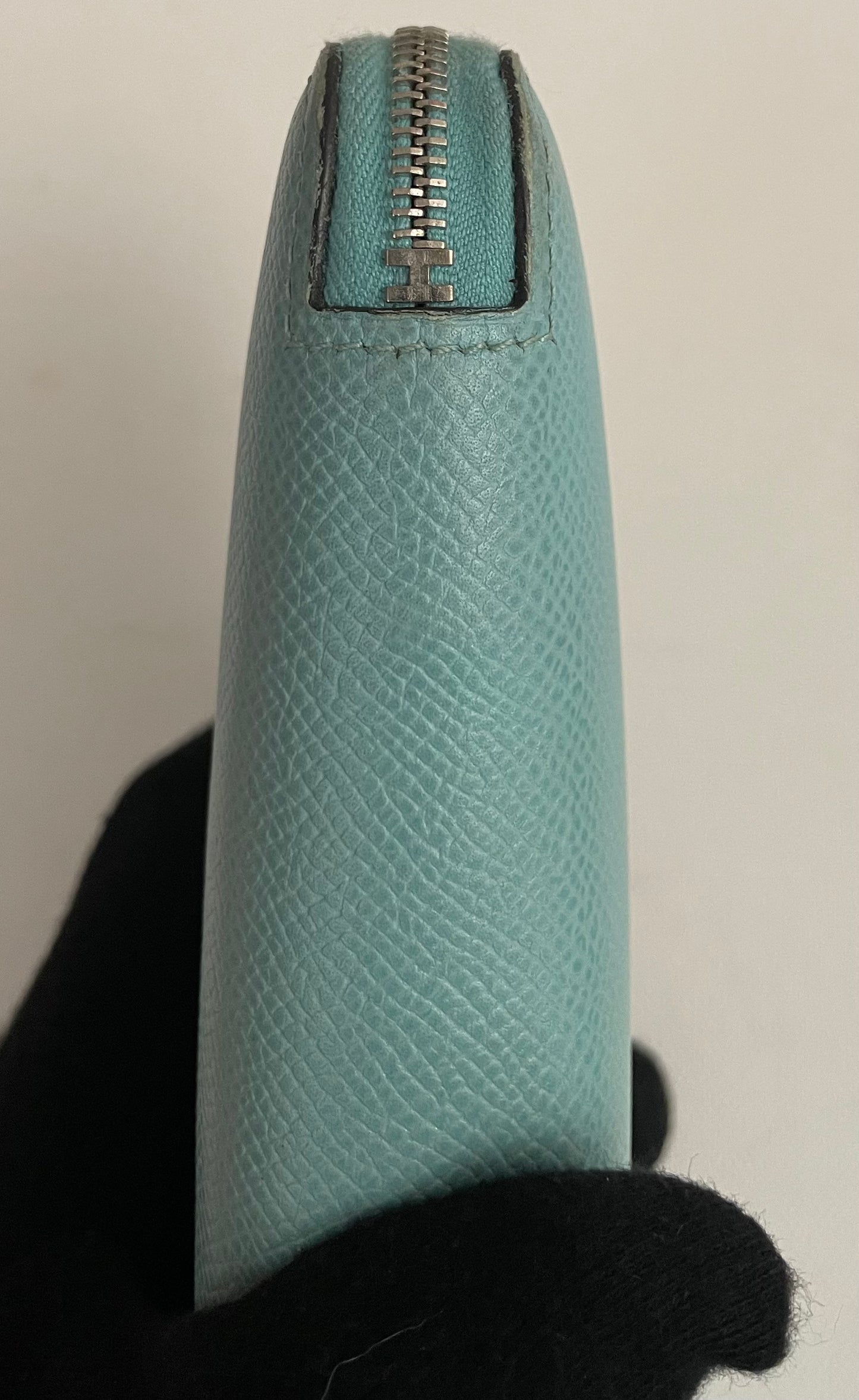 Hermès Geldbörse Silk'in Epsom Bleu Atoll