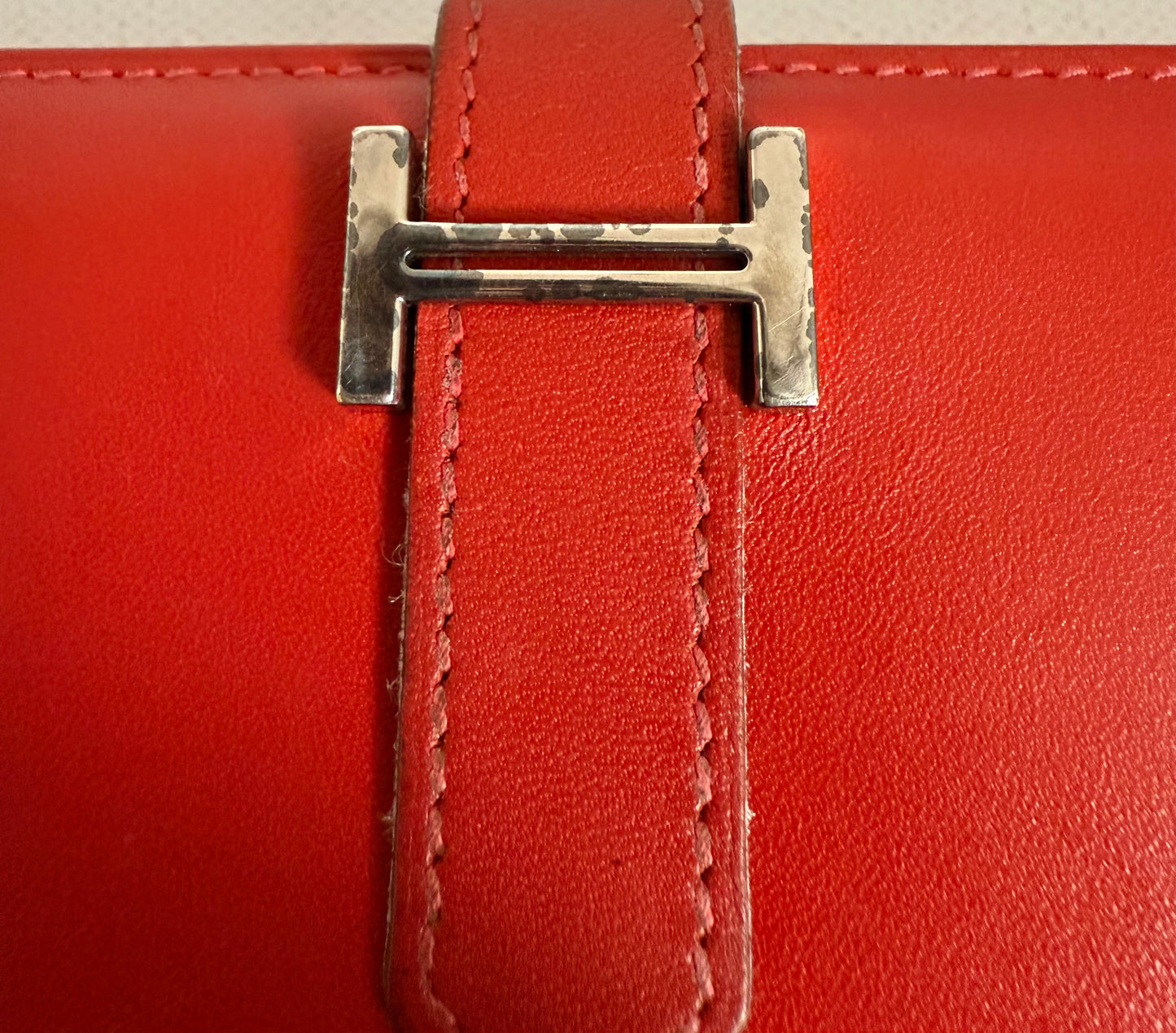 Hermès Geldbörse Béarn Rouge Vif Box Calf