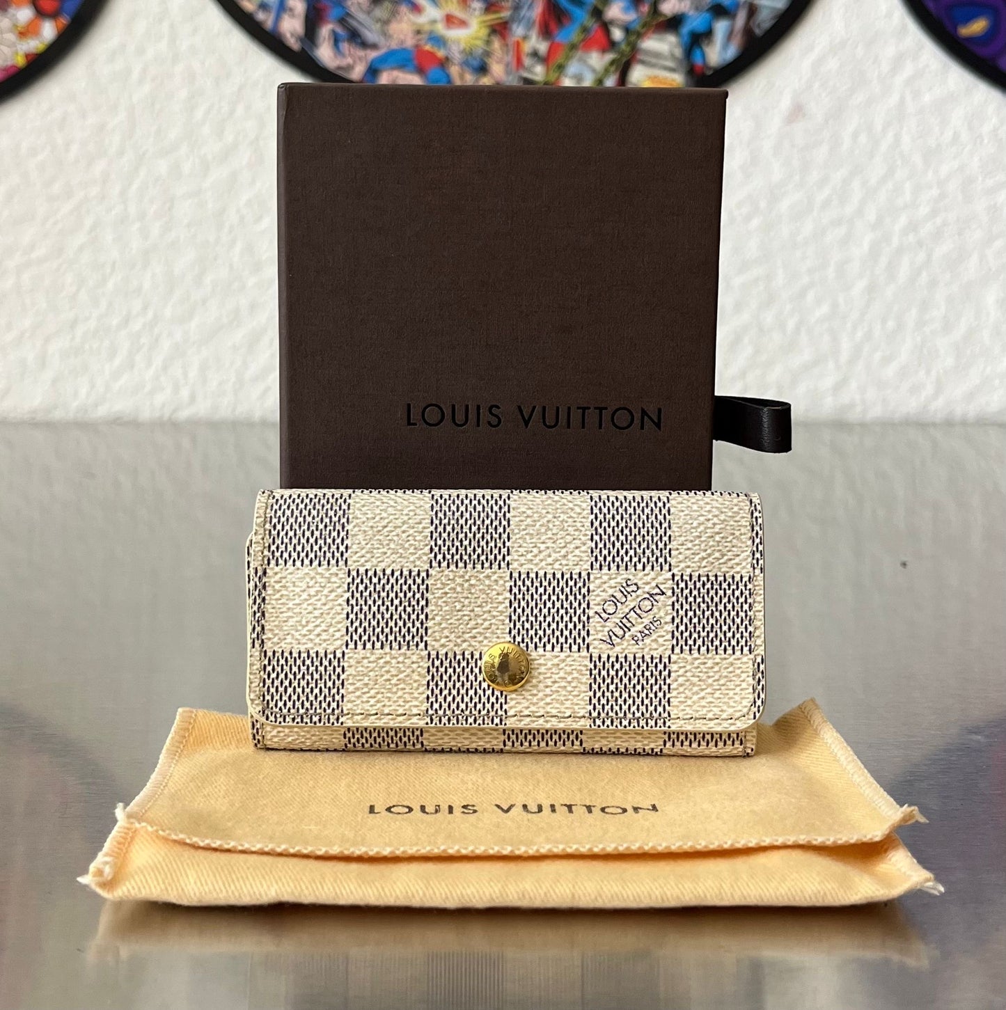 Louis Vuitton Schlüssel Etui Damier Azur