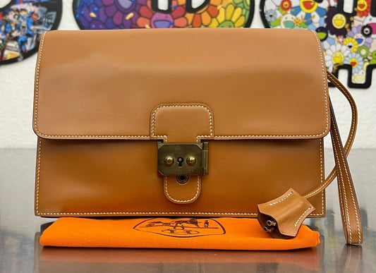 Hermès Jet Clutch Natural