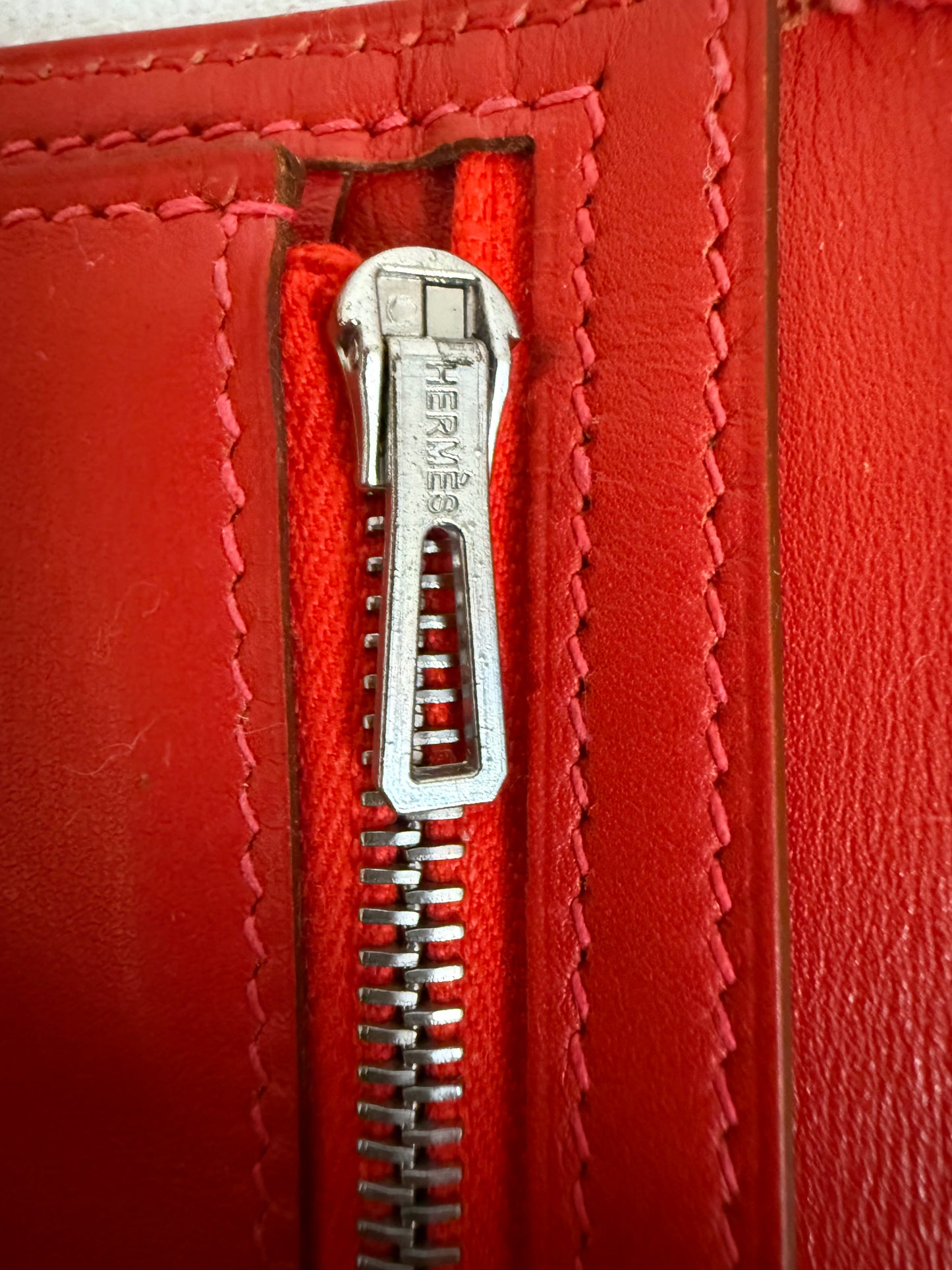 Hermès Geldbörse Béarn Rouge Vif Box Calf