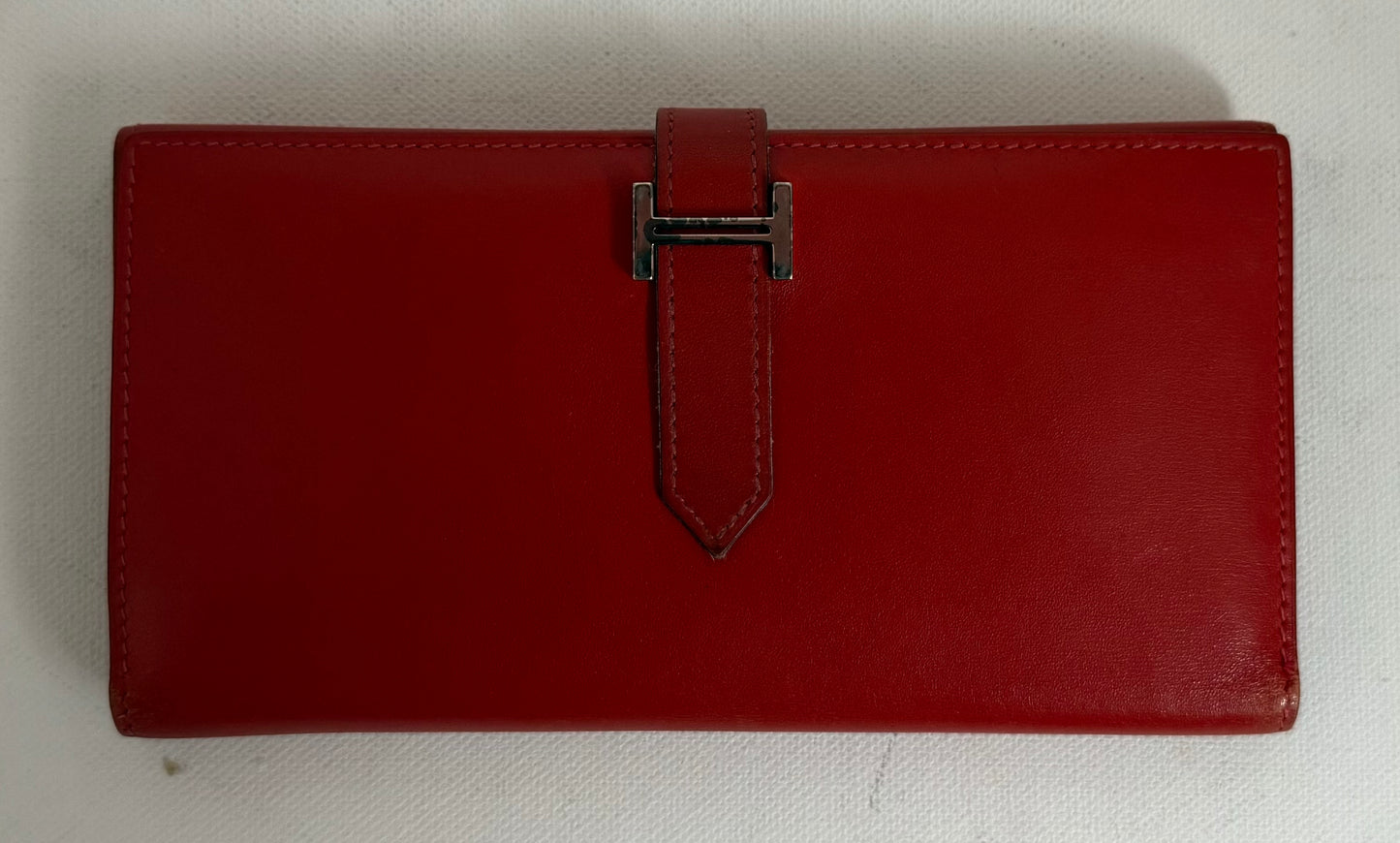 Hermès Geldbörse Béarn Rouge Vif Box Calf