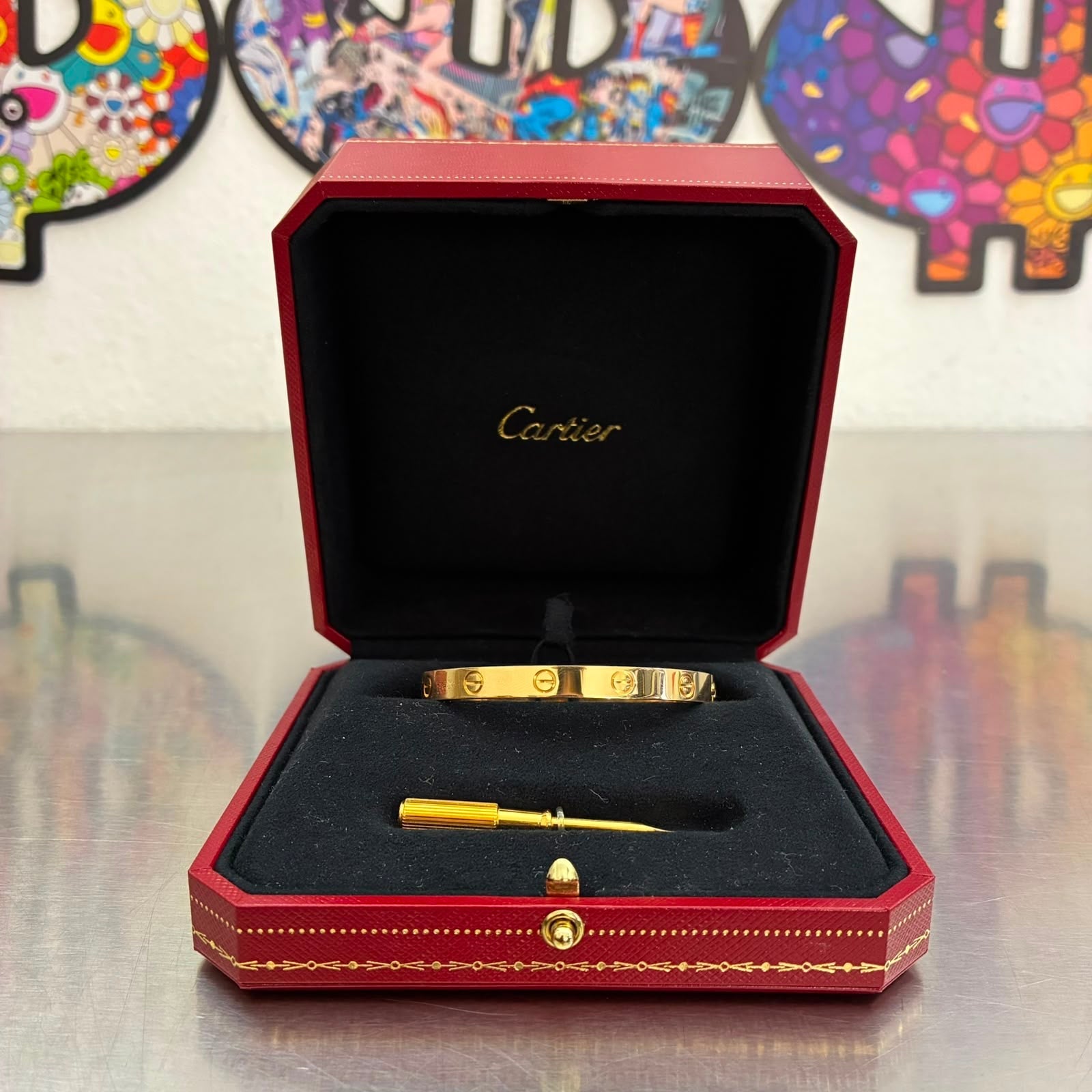 Cartier Love Armreif Klassisches Modell Gelbgold Größe 17