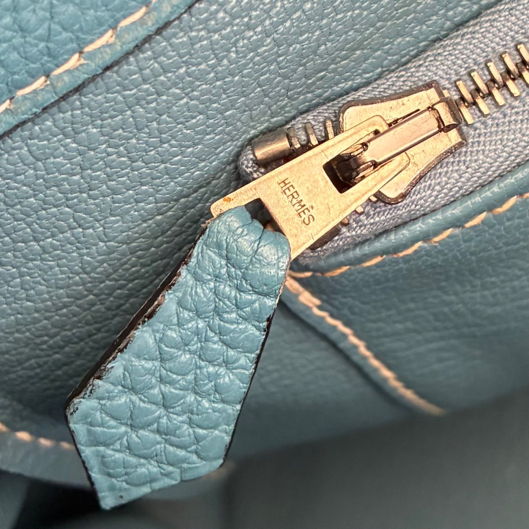 Hermès Fool Toe PM Togo Blue Jean