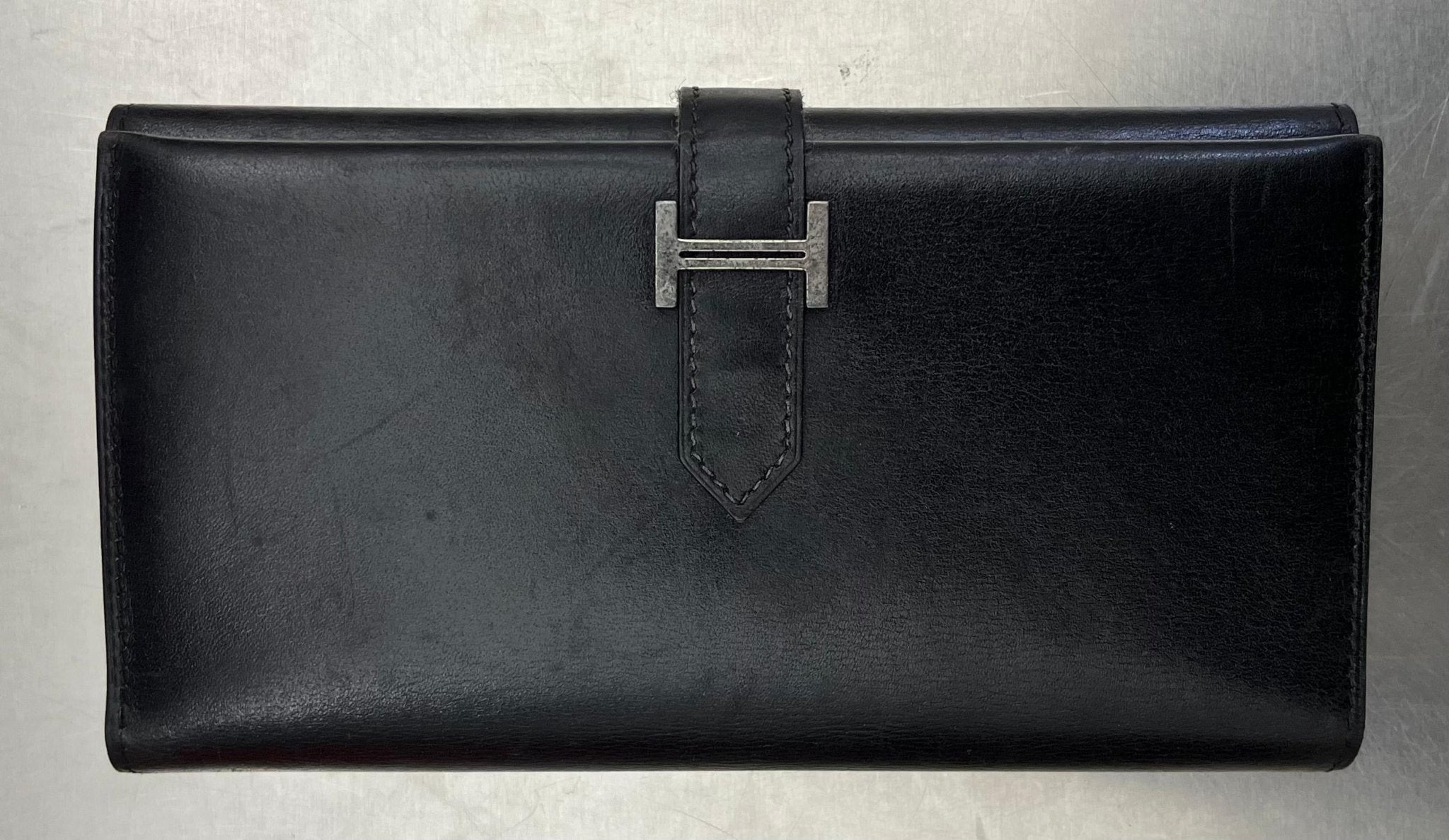 Hermès Geldbörse Béarn Soufflet Box - Calf