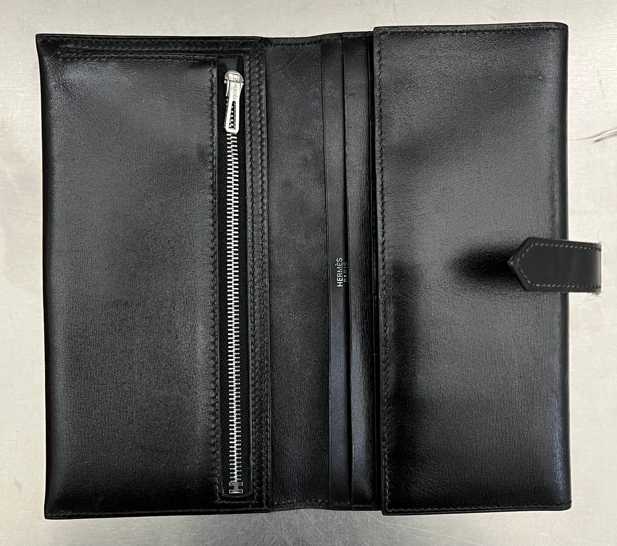 Hermès Geldbörse Béarn Soufflet Box - Calf