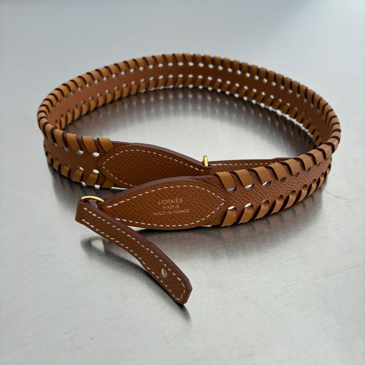Hermès Kelly To Go Tressage Epsom Gold / Sésame