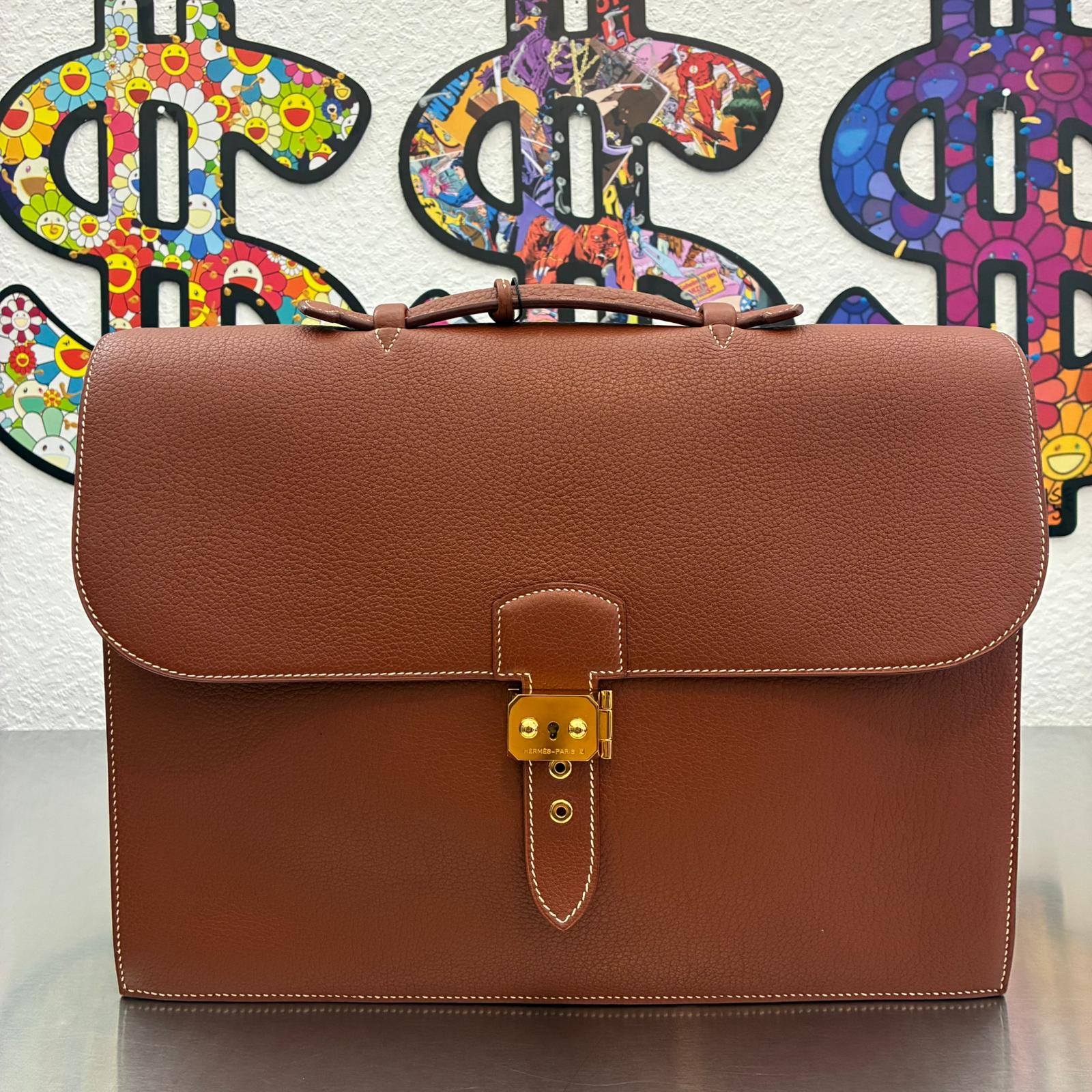 Hermès Sac à Dépêches 38 Fjord