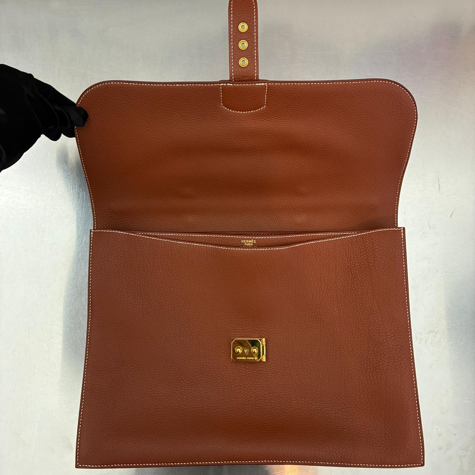 Hermès Sac à Dépêches 38 Fjord