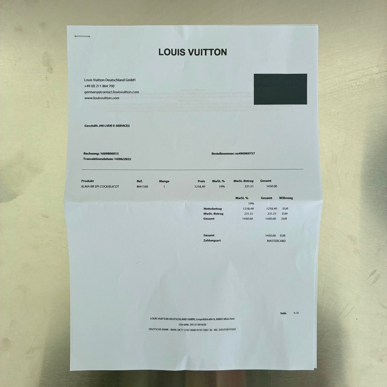 Louis Vuitton Alma BB Epi M41160