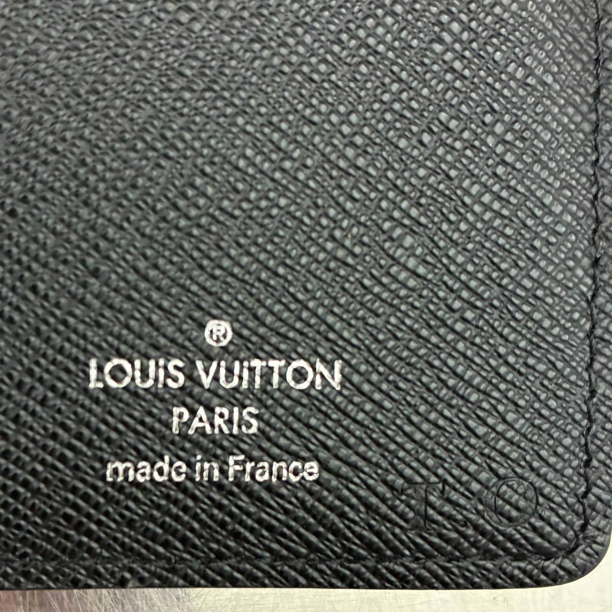 Louis Vuitton Brazza Damier Graphit mit Münzfach (Personalisiert mit T.O)