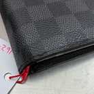 Louis Vuitton Brazza Damier Graphit mit Münzfach (Personalisiert mit T.O)