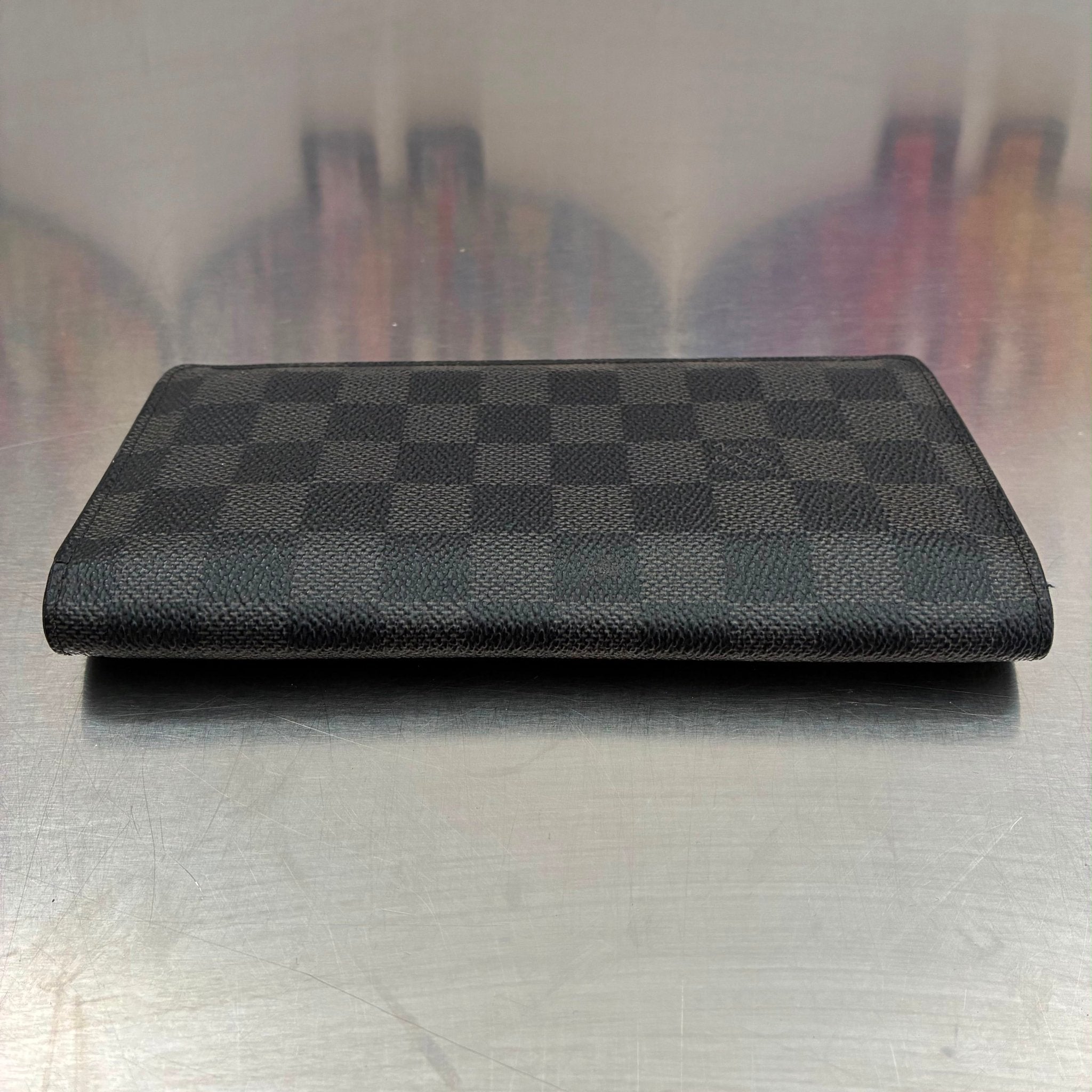 Louis Vuitton Brazza mit Münzfach Damier Graphit