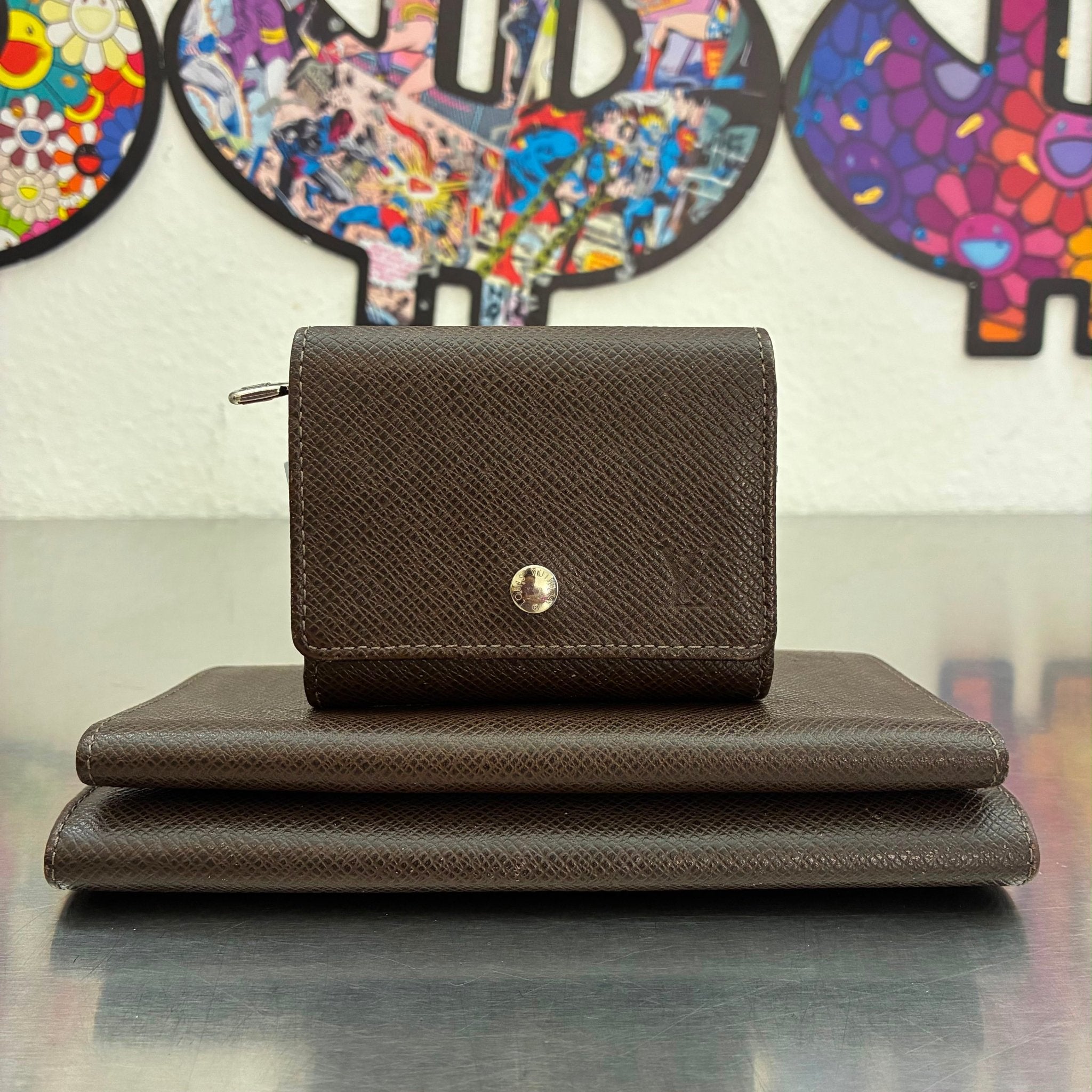 Louis Vuitton Geldbörsen im 3er Set, Taiga (Initialisiert mit S.N)