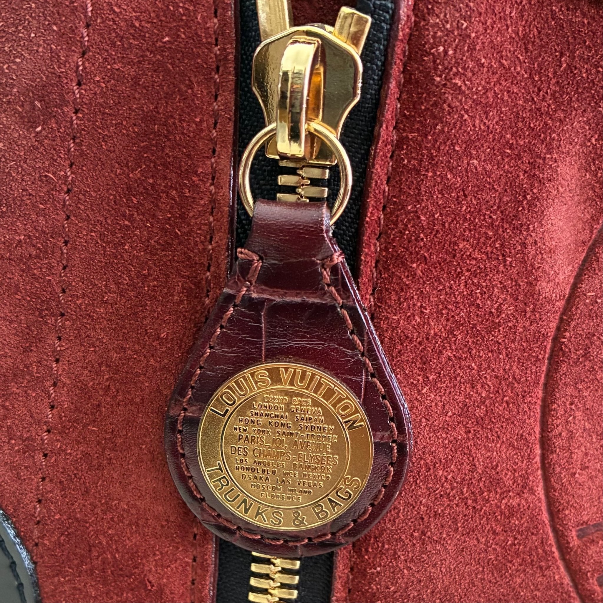 Louis Vuitton Havane Stamped Trunk Bowler Bag