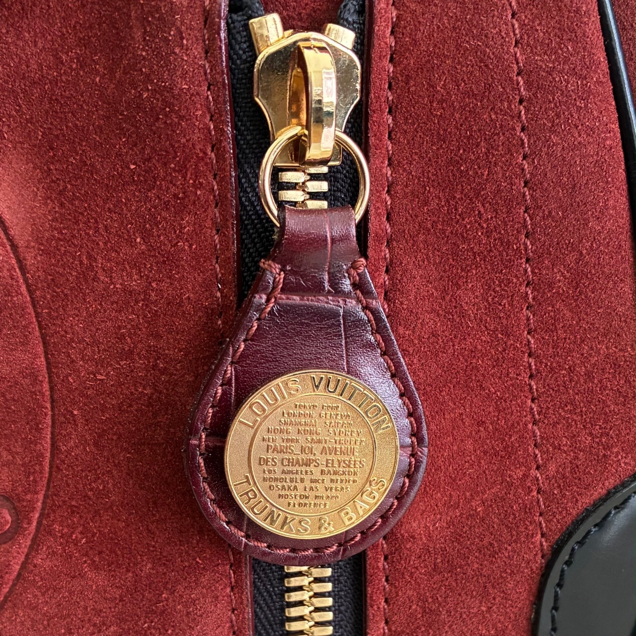 Louis Vuitton Havane Stamped Trunk Bowler Bag