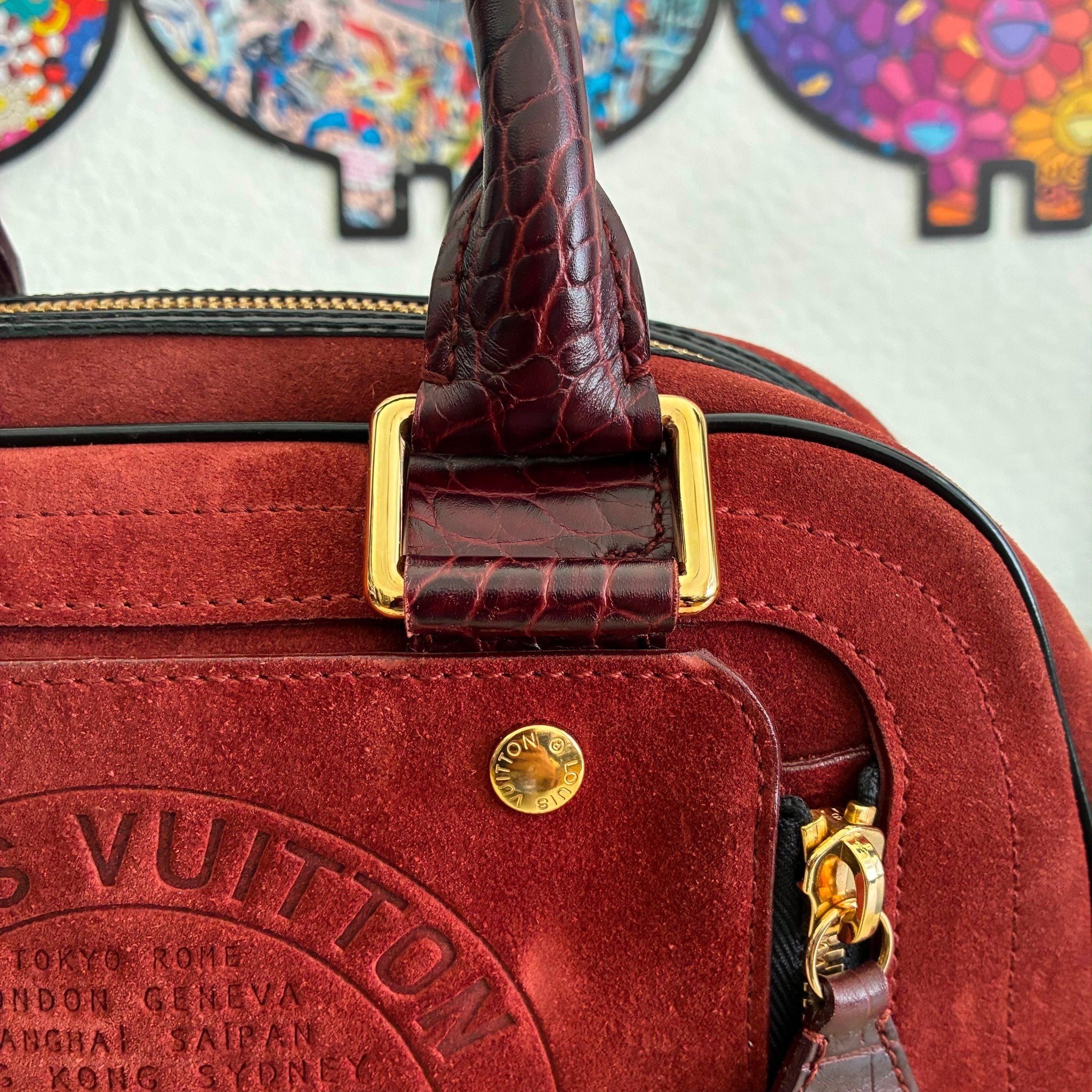 Louis Vuitton Havane Stamped Trunk Bowler Bag