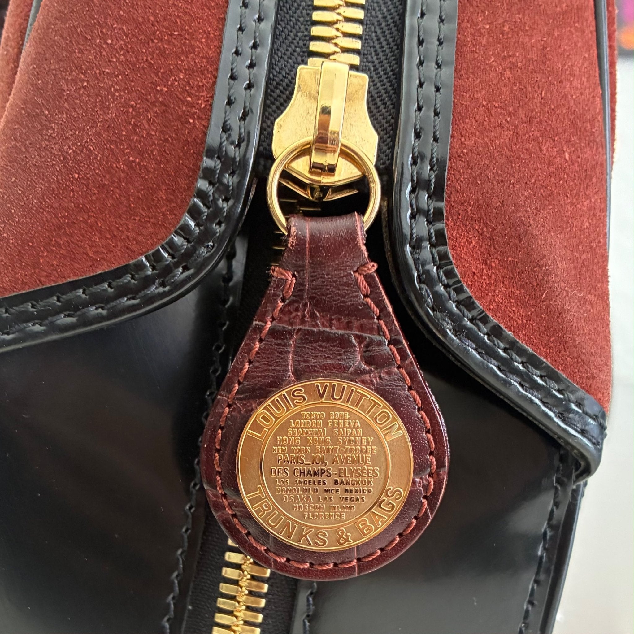 Louis Vuitton Havane Stamped Trunk Bowler Bag