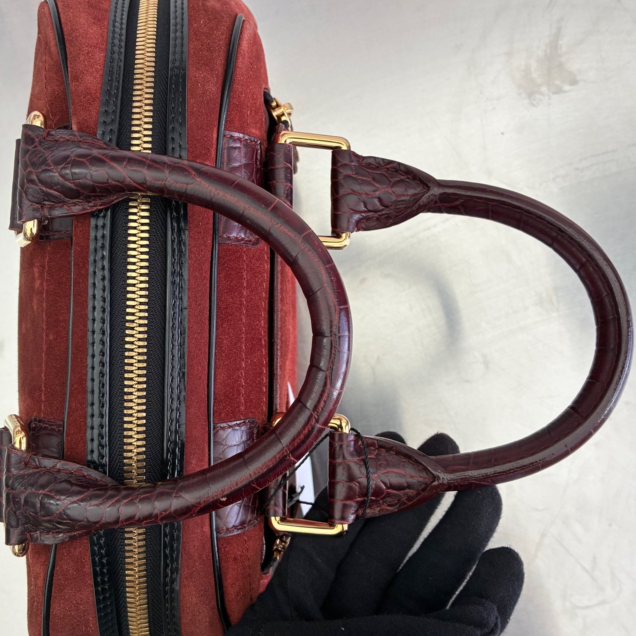 Louis Vuitton Havane Stamped Trunk Bowler Bag