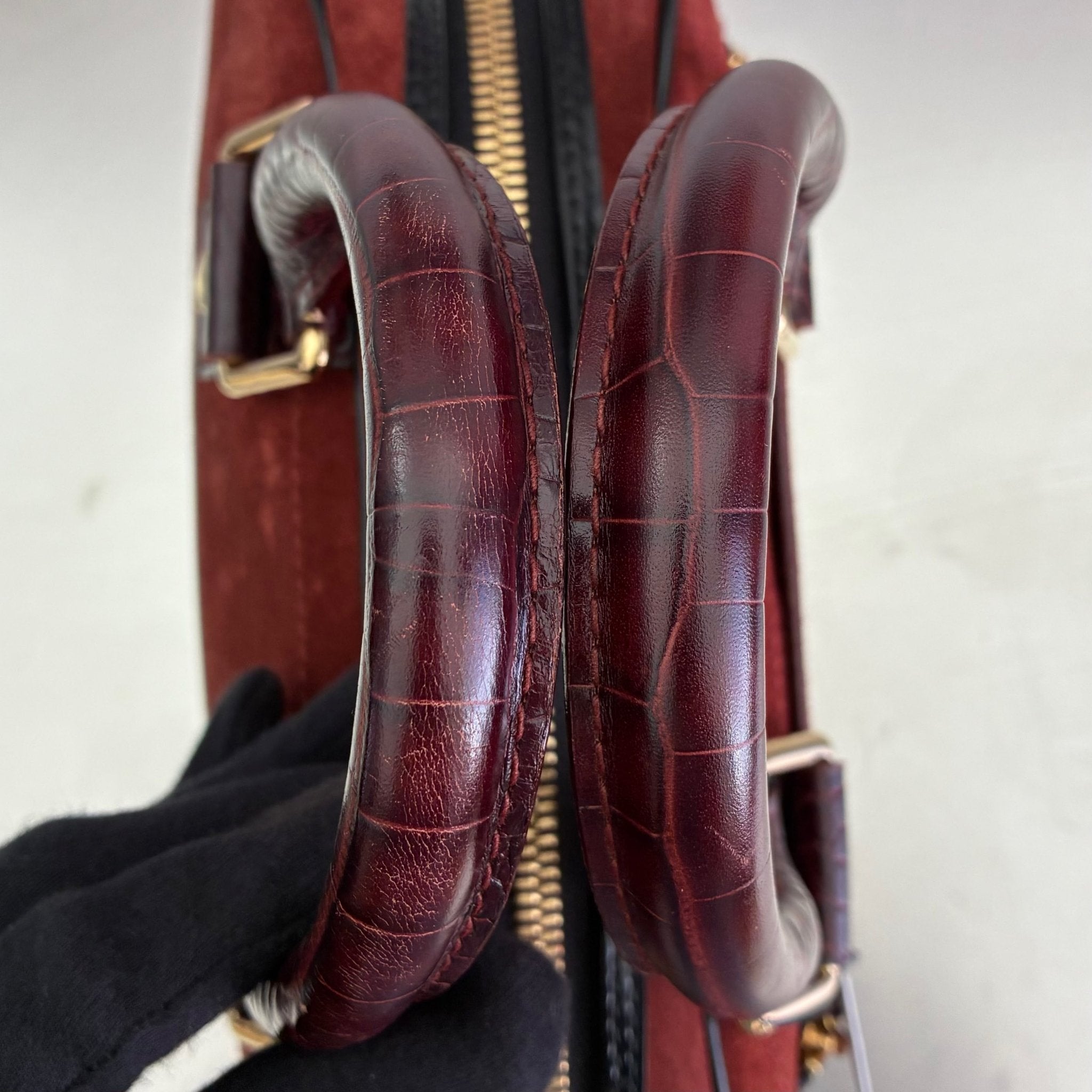 Louis Vuitton Havane Stamped Trunk Bowler Bag