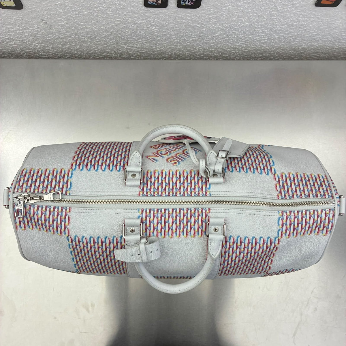 Louis Vuitton Keepall 50 Bandoulière Damier Spray, Virgil Abloh Fall/Winter 2022