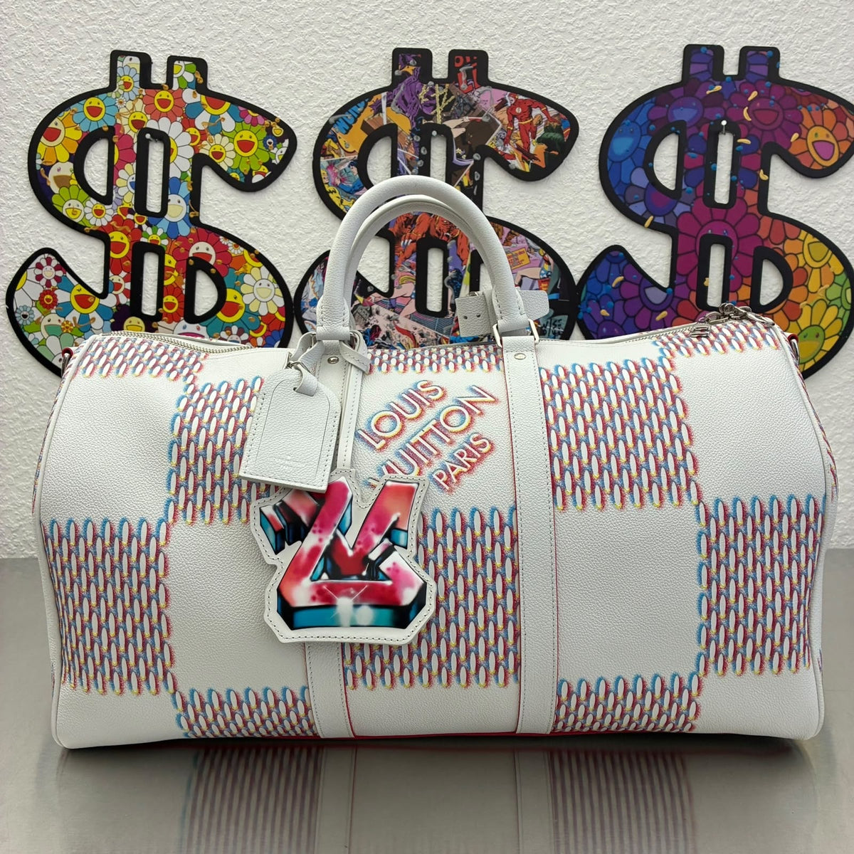 Louis Vuitton Keepall 50 Bandoulière Damier Spray, Virgil Abloh Fall/Winter 2022