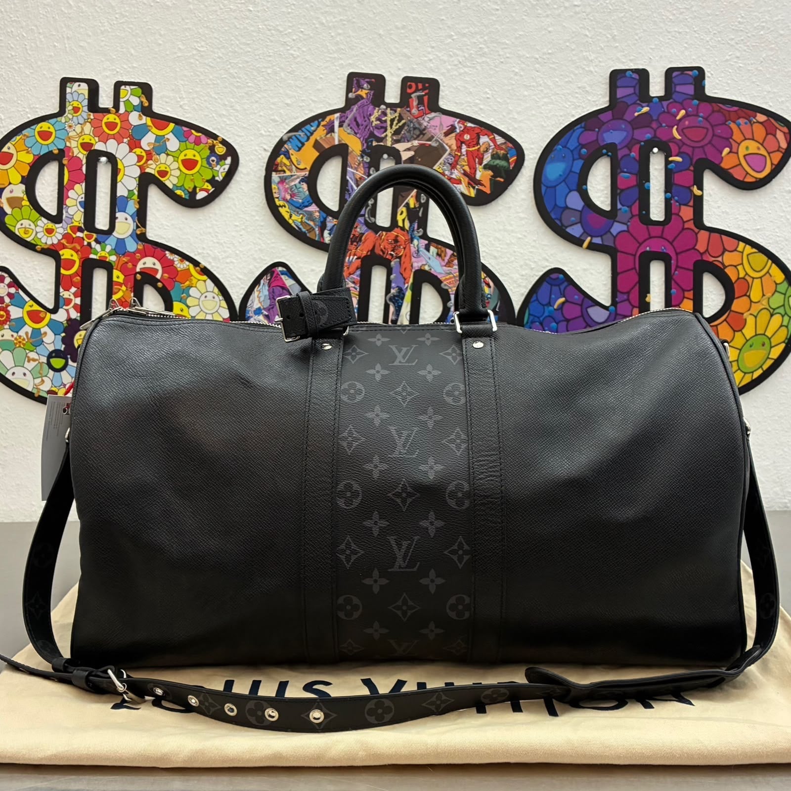 Louis Vuitton Keepall 50 Taiga Monogram Eclipse