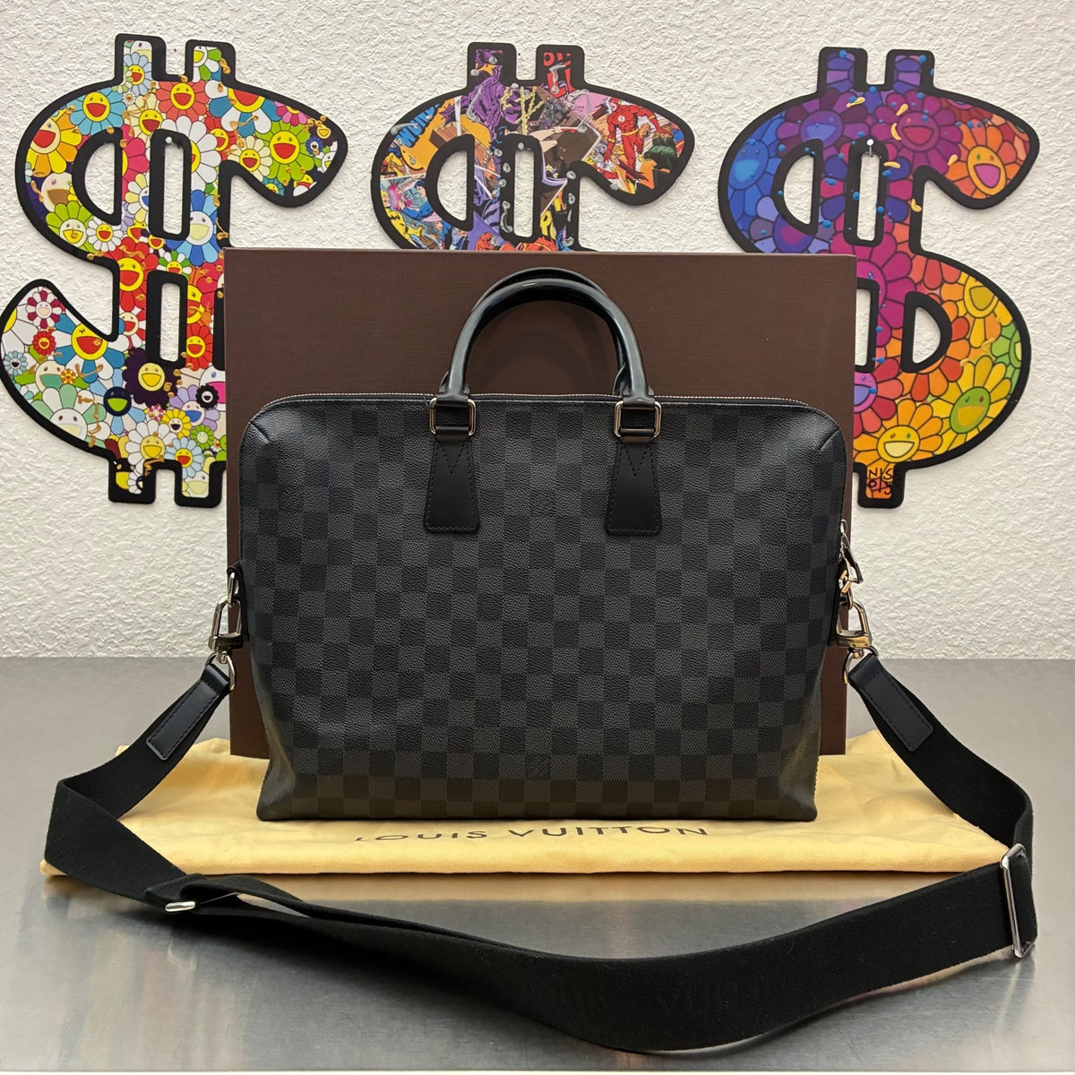 Louis Vuitton Porte Documents Jour Damier Graphite