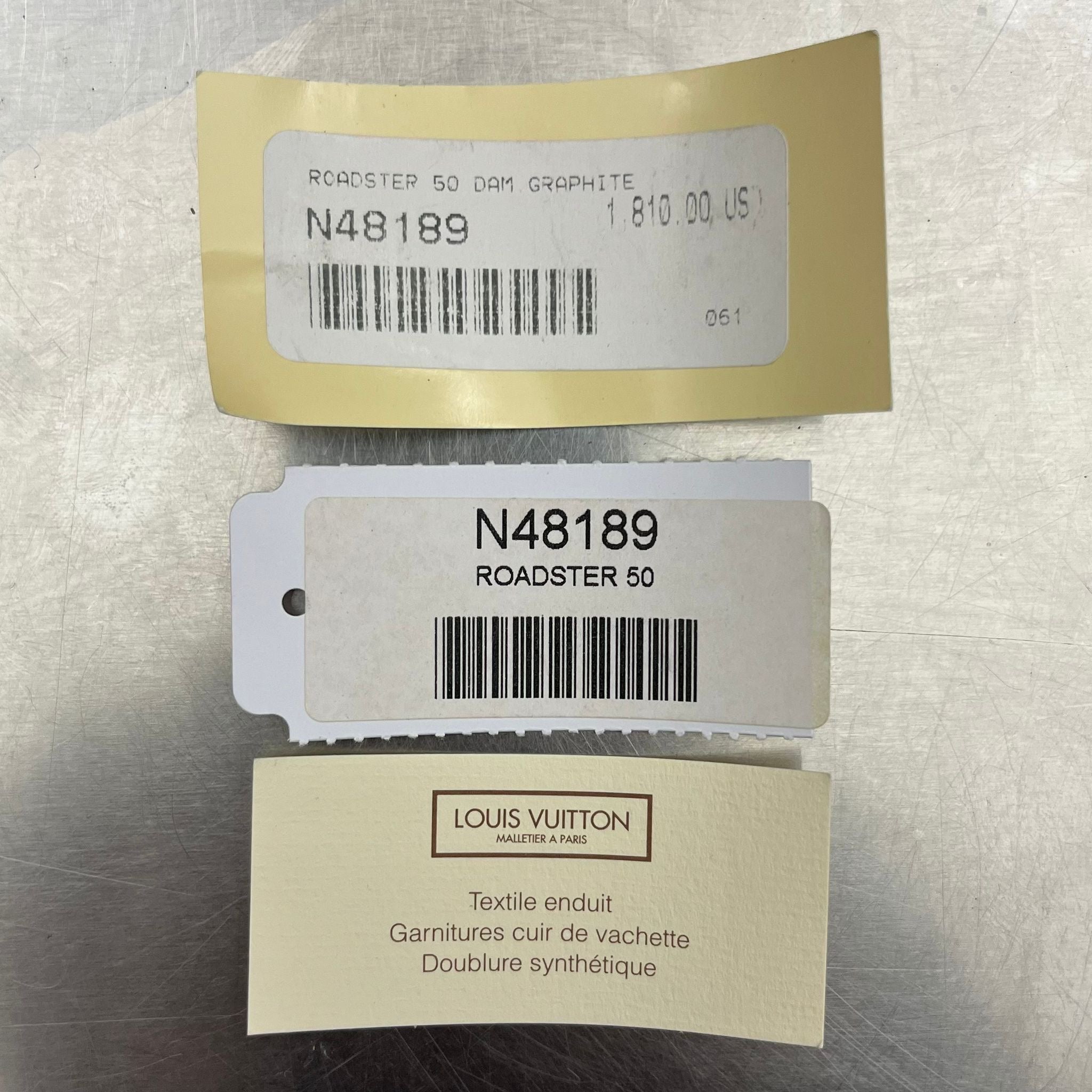 Louis Vuitton Roadster 50 Damier Graphite